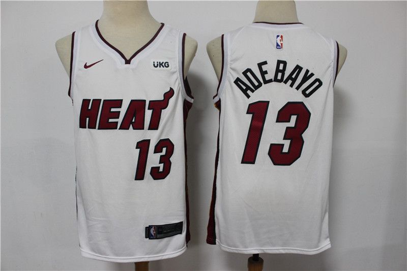 Men Miami Heat #13 Adebayo White 2021 Nike Game NBA Jersey